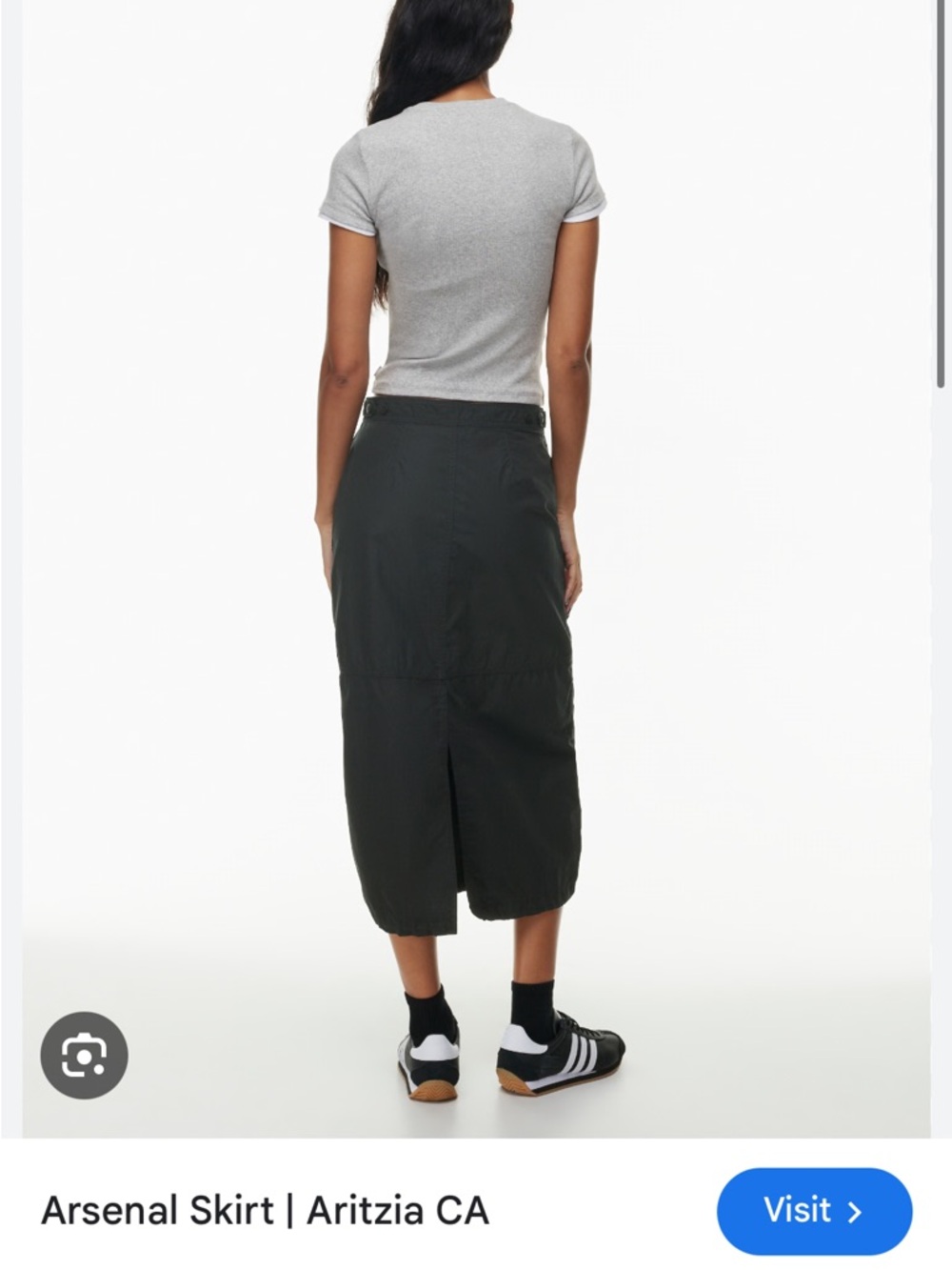 TNA Black Arsenal Cargo Skirt MIDI